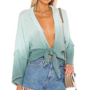 Young, fabulous & Broke Francesca top in ocean bay ombré